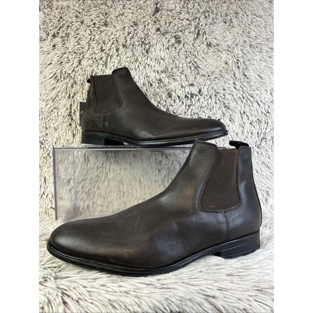 Enzo Tesoti Men's Made In Spain Dress Shoes Leather Slip-on Chukka Boots Size 10